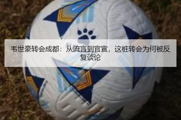 韦世豪转会成都：从流言到官宣，这桩转会为何被反复谈论